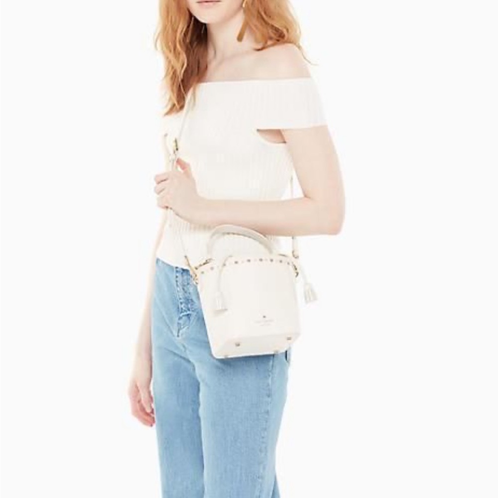 Kate Spade Hayes Street Pippa Studded Drawstring Bucket Bag - Picture 2 of 13